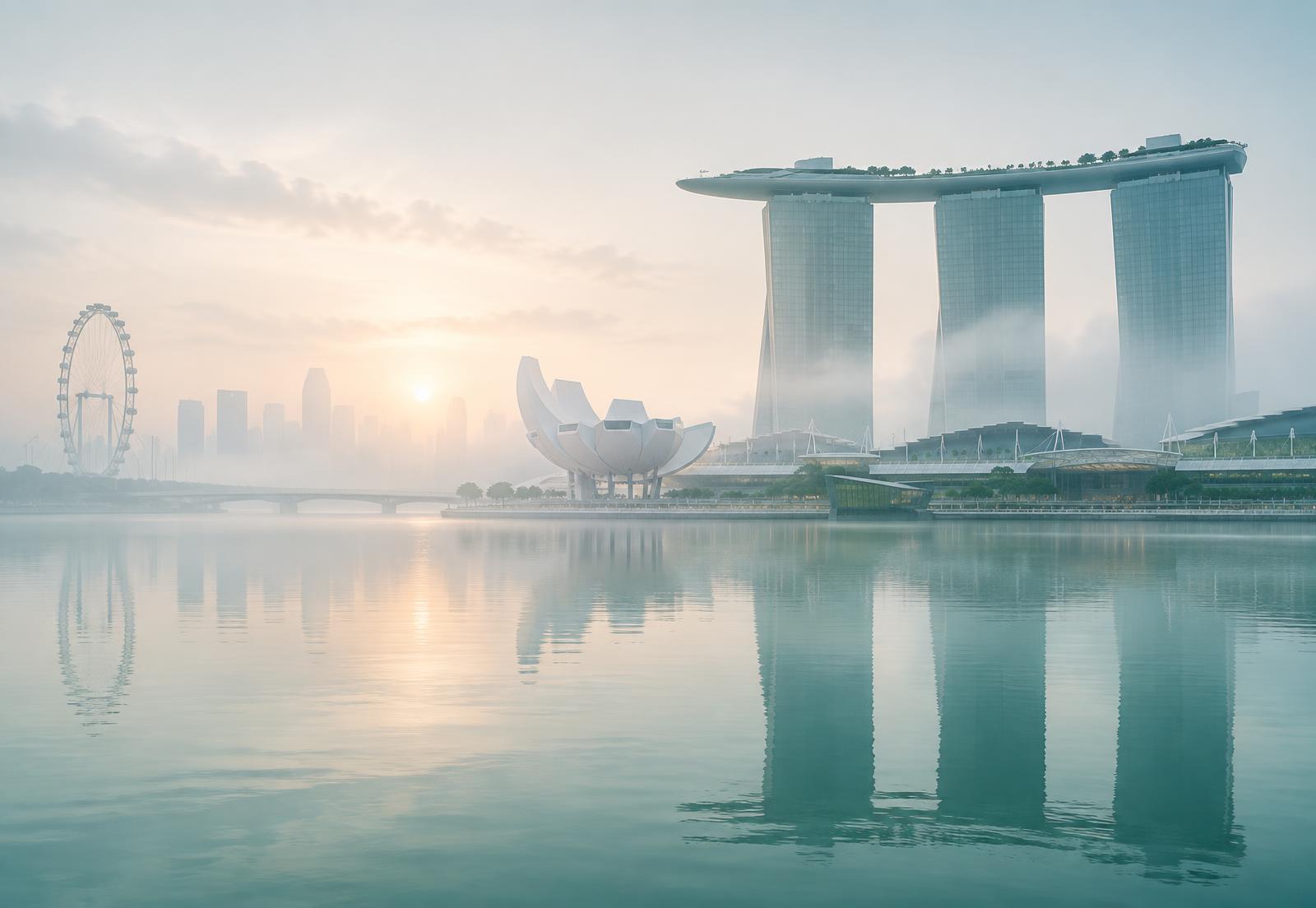 Marina Bay, Singapore at dawn